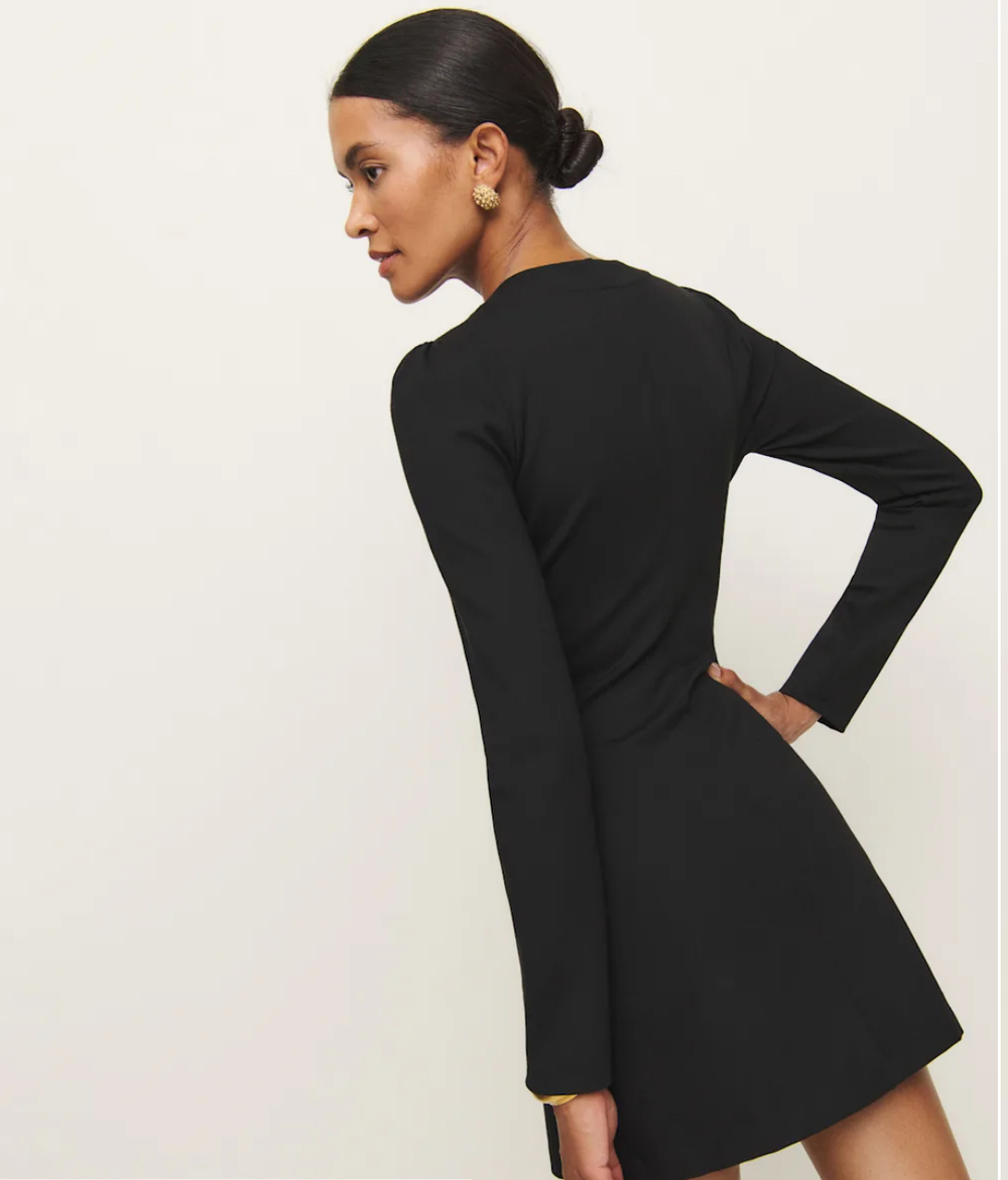 Reformation Micah Knit Dress Black - Size S